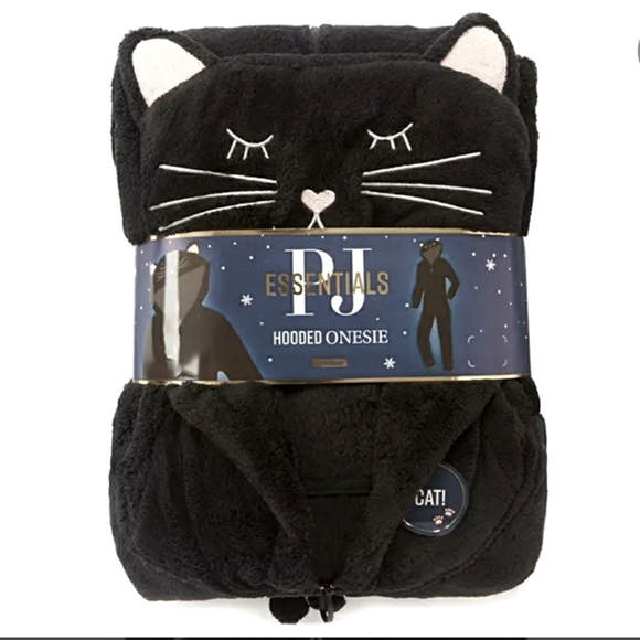 Essentials Other - 🐈‍⬛ WOMEN'S BLACK CAT ONESIE 🎅🎄🦌 COZY&FUZZY ⛄NWT🫶🏼 MEDIUM